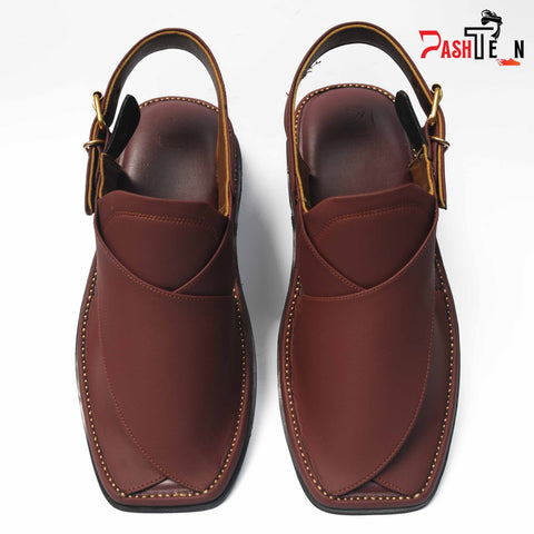 Premium Brown Colour Leather Beg Chappal